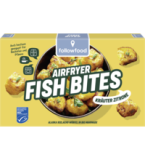 Fish Bites Zitrone-Kräuter - Alaska Seelachs Würfel in Bio Marinade, 180 gr Schachtel, Tiefkühlware, followfood