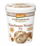 Haselnuss-Nougat Eis, 500 ml Becher, Tiefkühlware, Schrozberger Milchbauern