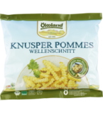 Knusper Wellenschnitt Pommes, vegan, 500 gr Beutel, Tiefkühlware, Ökoland