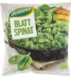 Blattspinat, vegan, 750 gr Beutel, Tiefkühlware, dennree