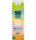 Frische fettarme Weidemilch, 1,5% Fett, 1 ltr Tetra Pack, dennree