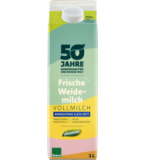 Frische Weide-Vollmilch, 3,8% Fett, 1 ltr Tetra Pack, dennree