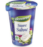 Saure Sahne, 10% Fett, 200 gr Becher, dennree