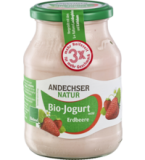 Joghurt Erdbeere 3,7 % Fett, 500 gr Glas, Andechser Natur