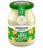 Jogurt mild Vanille, 3,8% Fett, 500 gr Glas, Andechser Natur