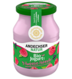 Jogurt mild Himbeere-Holunder, 3,8% Fett, 500 gr Glas, Andechser Natur