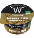 Meerrettich Frischecreme, 150 gr Becher, Weißenhorner Milch Manufaktur