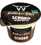 Pudding mit Sahne Schoko, 175 gr Becher, Weißenhorner Milch Manufaktur