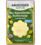 Alpenländer Butterkäse in Scheiben, laktosefrei, mind. 50% Fett i. Tr., 150 gr Packung, Andechser Natur