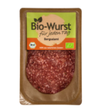 Bergsalami, geschnitten, 80 gr Packung, Die Bio-Wurst