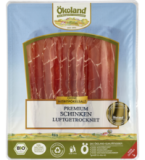 Premium Schinken, luftgetrocknet, geschnitten, 80 gr Packung, Ökoland