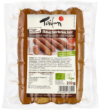 Veggie-Bratwurst „Räucherknacker”, vegan, 250 gr Packung (4 Stück), Taifun