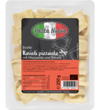 Frische Ravioli pizzaiola mit Mozzarella und Tomate, 250 gr Schale, Pasta Nuova