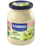 Joghurt Kiwi Stachelbeere, 3,8% Fett, 500 gr Glas, Söbbeke