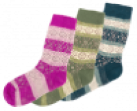 Hygge-Socken, aus 67% Bio-Baumwolle, 31% Bio-Wolle (Mulesing-frei) und 2% Elasthan, blue/brown, Größe 37-39, 1 Paar, Living Crafts