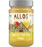 Fruchtaufstrich „Frucht Pur” Mango, vegan, 250 gr Glas, Allos