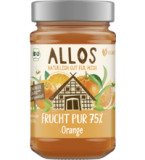 Frucht pur Orange, vegan, 250 gr Glas, Allos