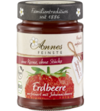 Fruchtaufstrich Erdbeere-Johannisbeere, passiert, vegan, 210 gr Glas, Annes Feinste