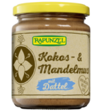 Kokos- & Mandelmus mit Dattel, vegan, 250 gr Glas, Rapunzel