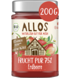 Frucht Pur 75% Erdbeere, 200 g Glas, Allos