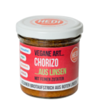 Veganer Aufstrich Chorizo (aus Linsen), 140 gr Glas, HEDI