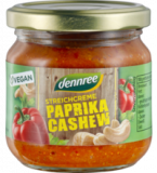 Streichcreme Paprika-Cashew, vegan, 180 gr Glas, dennree