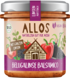 Linsen-Aufstrich Belugalinse Balsamico, vegan, 140 gr Glas, Allos