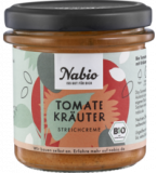 Streichcreme Tomate Kräuter, vegan, 135 gr Glas, Nabio