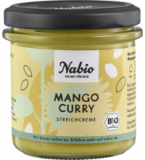 Streichcreme Mango Curry, vegan, 135 gr Glas, Nabio