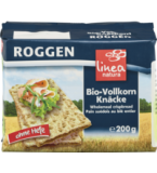 Roggen Vollkorn Knäcke, vegan, 200 gr Packung, linea natura