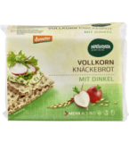 Vollkorn-Knäckebrot mit Dinkel, vegan, 250 gr Packung, Naturata