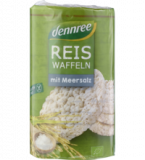 Reiswaffeln mit Meersalz, glutenfrei, vegan, 100 gr Packung, dennree