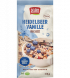 Heidelbeer-Vanille Müsli, ungesüsst, vegan, 400 gr Packung, Rosengarten