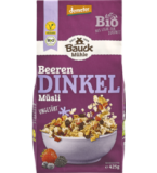 Dinkel Müsli Beeren, vegan, 425 gr Packung, Bauck Mühle