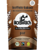 Koffeinhaltige Trinkschokolade Pur, vegan, 100 gr Packung, Koawach