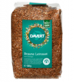 Braune Leinsaat, vegan, 500 gr Packung, Davert