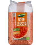 Rote Linsen, vegan, 500 gr Packung, dennree