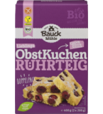 Obstkuchen Rührteig Backmischung, glutenfrei, vegan, 400 gr Packung, Bauck Mühle