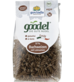 Goodel-Nudeln Fusilli aus Buchweizen mit Leinsamen, glutenfrei, vegan, 250 gr Packung, Govinda