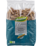Dinkel-Vollkorn-Penne, vegan, 500 gr Packung, dennree