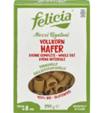 Vollkorn Hafer Mezzi Rigatoni, glutenfrei, vegan, 250 gr Packung, Felicia