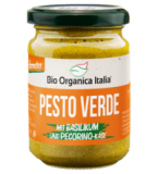Pesto Verde mit Basilikum & Pecorino-Käse, 130 gr Glas, Bio Organica Italia
