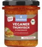 Veganer ThunVisch in Tomatensauce, 180 gr Glas, followfood