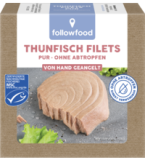 Thunfisch Filets ohne Abtropfen, 135 gr Dose, followfood