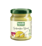 Scharfer Senf (extra scharf), 125 ml Glas, byodo