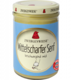 Mittelscharfer Senf, vegan, 160 ml Glas, Zwergenwiese