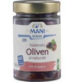 Kalamata Oliven al Naturale, vegan, 205 gr Glas, Mani