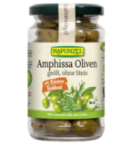 Amphissa Oliven mit Kräutern, geölt, ohne Stein, vegan, 170 gr Glas, Rapunzel