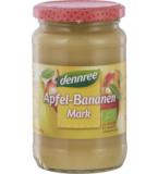 Apfel-Bananenmark, vegan, 360 gr Glas, dennree