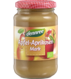 Apfel-Aprikosenmark, vegan, 360 gr Glas, dennree